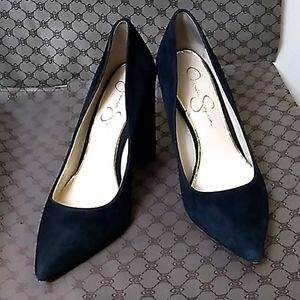 Jessica Simpson size 9.5 black heels suede
